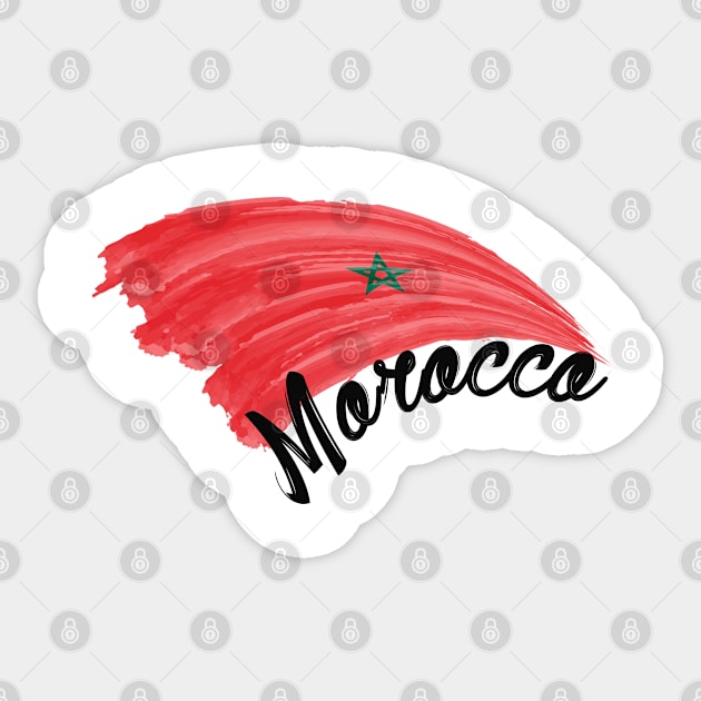 Morocco flag Sticker by SerenityByAlex